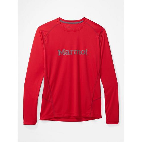 Marmot Windridge T-Shirts For Mens Red Yellow VKB495286